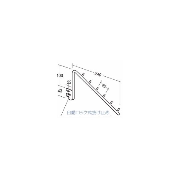 ロッドフックスロープアップブラケットタイプ6φ