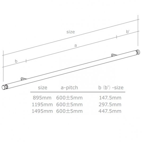 「linea」ハングバー25φ ポイントエンド