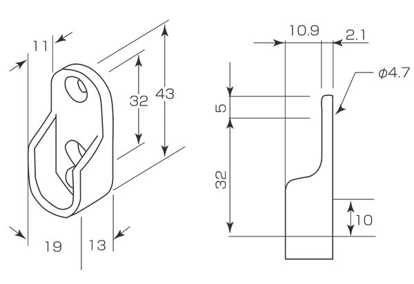 D-319 楕円パイプブラケット MARUKI HARDWARE CORPORATION(旧