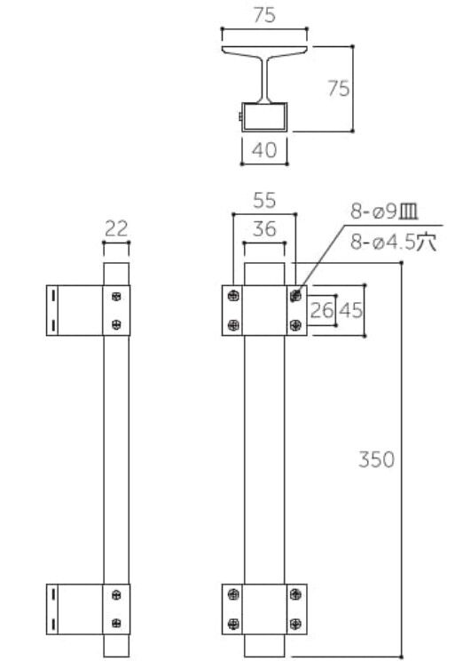 ウッドドアハンドルI | 建築金物通販の加藤金物