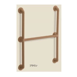 どこでも手すりH形(アルミ抗菌樹脂コーティング+樹脂/A4×30、6×30ナイロンプラグ)