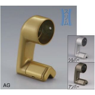 スリムブラケット出隅止(亜鉛合金+樹脂/A3.5×40、A3.5×16×D6)
