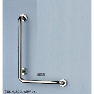 L形丸棒ニギリバー(右) (ステンレス/ナベ＋6×40、8×40ナイロンプラグ)