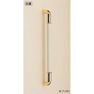 真チュウ丸棒取手　両面用(真チュウ+塩ビ/M8×90) 標準扉厚 26mm～45mm