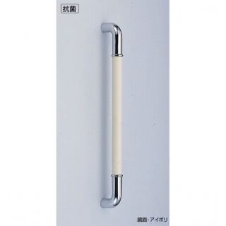 ステン丸棒取手　両面用(ステンレス+塩ビ/M8×90) 標準扉厚 26mm～45mm