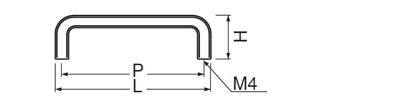 真チュウ公団型角形一文字取手(真チュウ/ISO4×28)