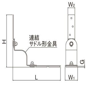 耐震金具（スチール1.6t/ゲル、A3.5×30）