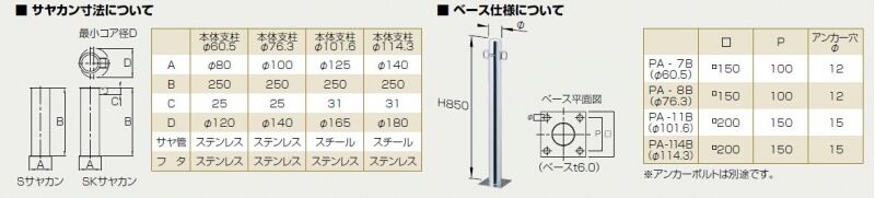 ピラー 差込式　交換用本体のみ