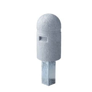 擬石風リサイクルプラスチックボラード 差込式