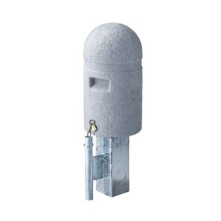 擬石風リサイクルプラスチックボラード 差込式カギ付