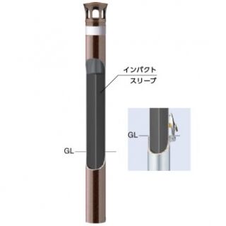 インパクトボラード　インパクトスリーブ　スチール製　φ114.3