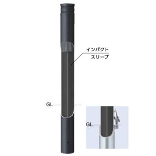 インパクトボラード　インパクトスリーブ　スチール製　φ114.3
