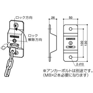 壁付エンドロック