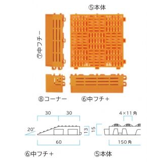 クロスラインマットS　6中フチ＋