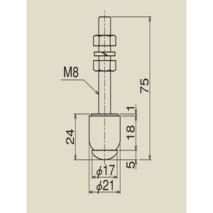 #3スチール 3号ボルトタイプガイドローラ