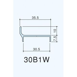 アルミトイレブース３０ｍｍ用Ｂタイプ 召合せエッジ