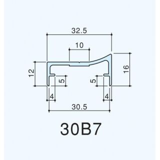 アルミトイレブース３０ｍｍ用Ｂタイプ グレビティヒンジ用召合せエッジ