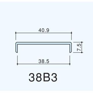 アルミトイレブース３８ｍｍ用Ｂタイプ ドアーエッジ