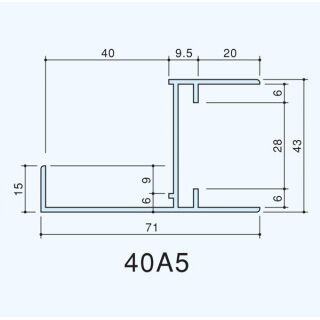 アルミトイレブース４０ｍｍ用Ａ･Ｂタイプ コーナーエッジ