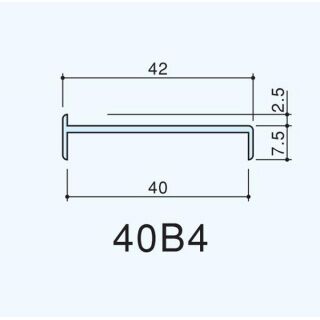 アルミトイレブース４０ｍｍ用Ａ･Ｂタイプ ドアーエッジ(主に丁番取付用)