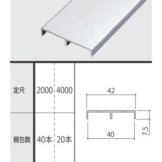 アルミトイレブース４０ｍｍ用Ａ･Ｂタイプ ドアーエッジ