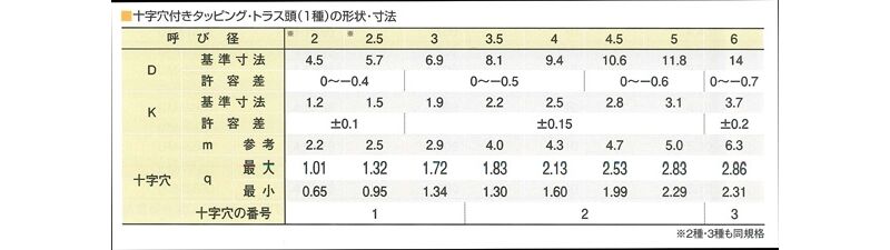 ステンレス タッピング トラス頭100本入