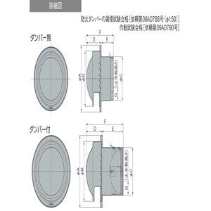 丸型フード付ガラリ（防火ダンパー無）
