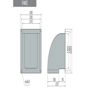 ステンレス屋外換気口　木枠留め用　深型タイプ