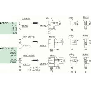 PAシリーズ　PA-Zタイプ　材質：真鍮　ローレットデザイン