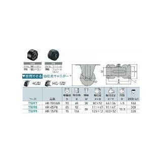 HR型　低床式重量用キャスター（固定車）　75898