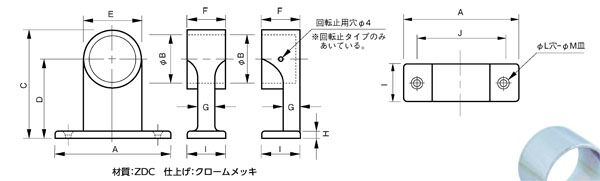 セフティブラケット 2ッ穴 回転止