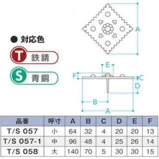 飾座　A型　真鍮製