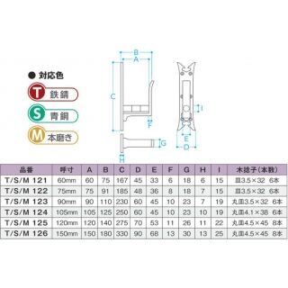 ローラ付座付貫抜　受け　真鍮製