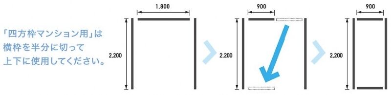 抗菌樹脂枠　四方枠マンション用