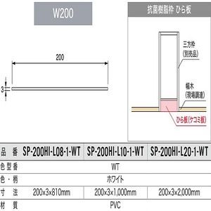 抗菌樹脂枠　ひら板