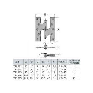 フランス蝶番（TTS）　31102