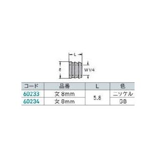 ダボ棚受（真鍮製）メン（女）　60233