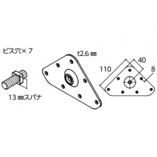 三角タイプ座金