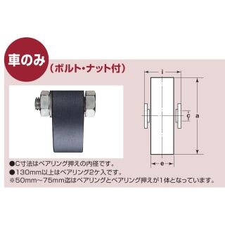 鉄重量戸車 平型 車のみ