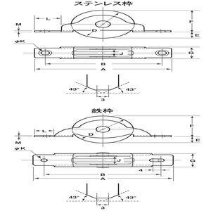 LP戸車プラスV型