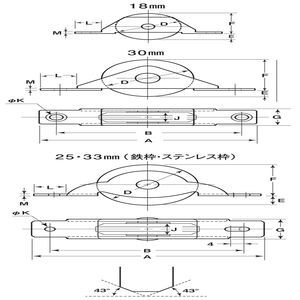 普及品フラッターV型戸車