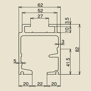 インテリアドアハンガー　PT150Nレール