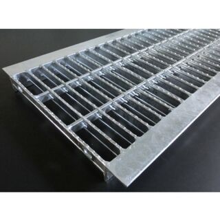 スチール製　Ｕ字溝用グレーチング　並目ノンスリップタイプ　溝幅300用　T-14