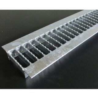 スチール製　Ｕ字溝用グレーチング　中間目ノンスリップタイプ　溝幅100用　T-14