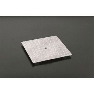 スチール製　改良桝用　縞鋼板製ます蓋（ズレ止め付き）　桝穴450用　T-2