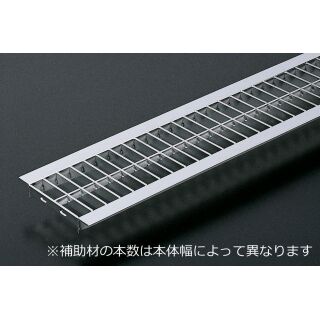 ステンレス製　Ｕ字溝用グレーチング　並目プレーンタイプ　溝幅300用　歩道用