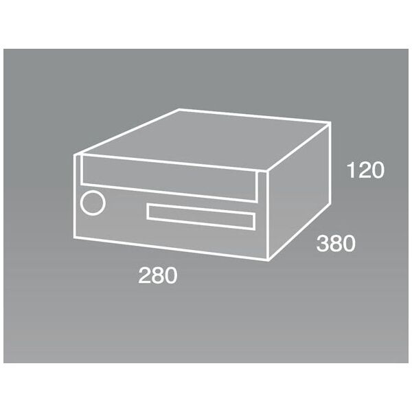 集合郵便受(屋内)前入前出　多段式省スペースタイプ　3段（品番スペース28-3）