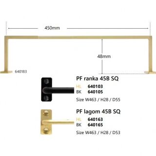 タオルバー　PF ranka 45B SQ