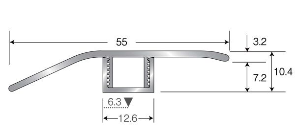 フラットモールド　スルータイプセット　アルミ製（A6063S-T5）