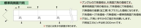 アングル　穴無　アルミ製（A6063S-T5）